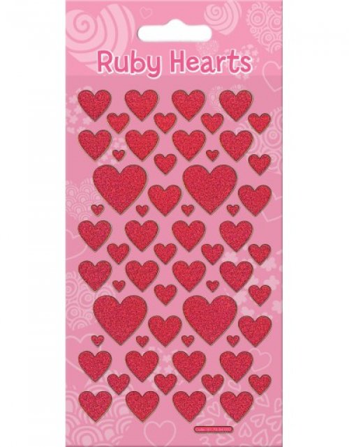 RUBY HEARTS STICKER