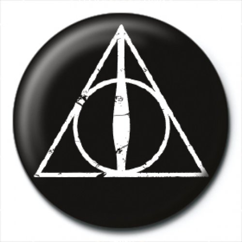 BUTTON BADGE HARRY POTTER DEATHLY HALLOWS